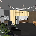 Luxury Lobby Interior With Brown Columns Chandelier Grey Sofa Marble Floor And City View