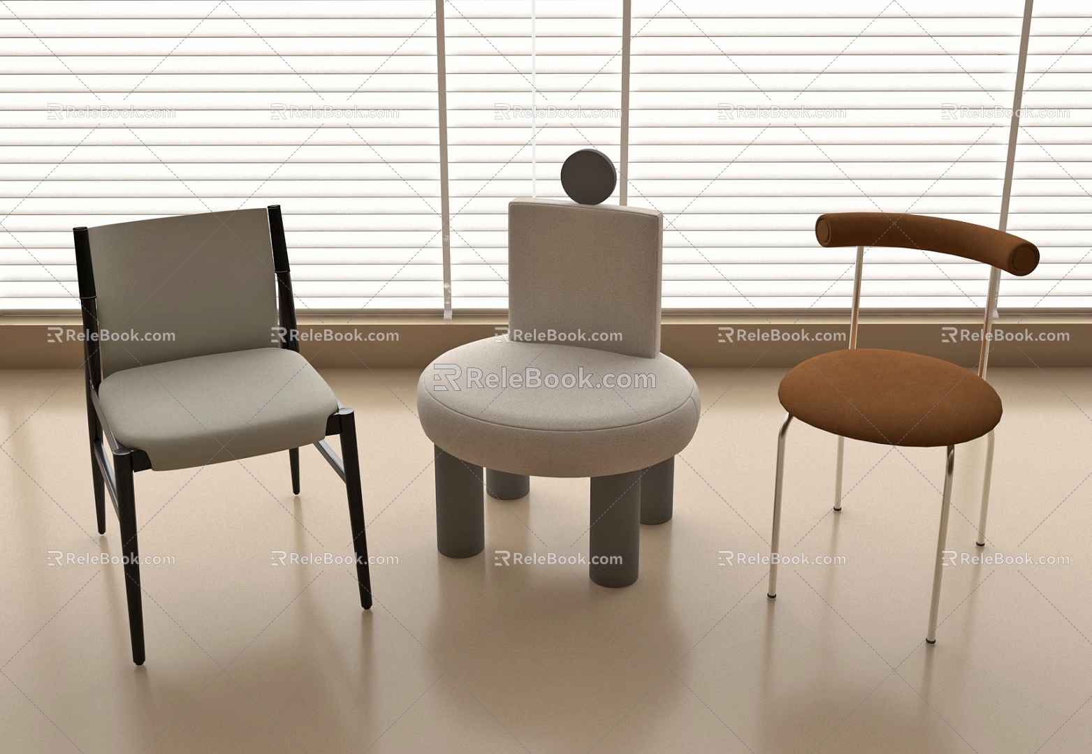 Modern Children's Chair Single Chair Chair 3d model