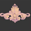 Ornate Golden Decorative Light Fixture with Intricate Curved Patterns and Classical Design