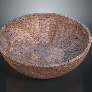 Bowl Wooden Bowl Wooden Bowl Wooden Bowl Container 3d model