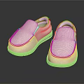 Soft Light Pink Slip On Fabric Shoes For Casual Comfortable Indoor Daily Wear