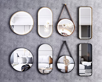 Decorative mirror Modern mirror 3d model