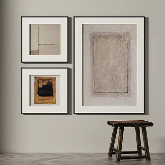 Retro abstract decorative painting 3d model