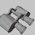 Vintage Military Weapon Binoculars With Leather Grip And Brass Components Design