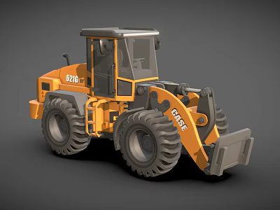 Yellow CASE 821G Heavy Duty Loader Construction Function Utility Vehicle 3d model