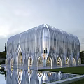 Modern Sales Office Architecture Exhibition Hall Architecture Art Gallery Architecture 3d model