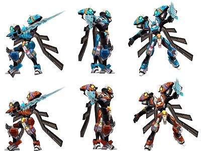 Modern Robots 3d model