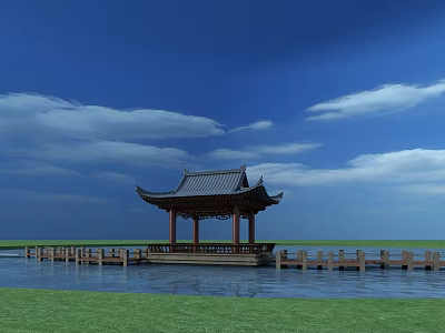 Ancient Pavilion Landscape Park 3d model