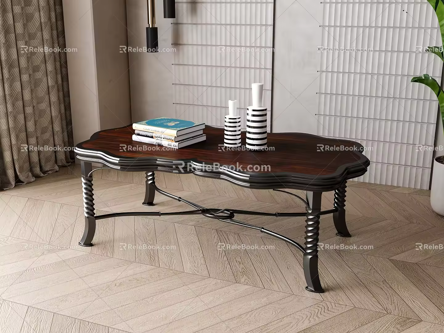 European-style coffee table 3d model