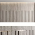 Modern Wooden Background Wall Design With Vertical Stripes Minimalist Artwork And Decorative Object