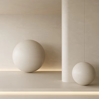 Minimalist Ground With Spherical Objects And Column 3d model Minimalist Ground With Spherical Objects And Column 3d model