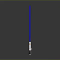 Blue Lightsaber Weapon With White Handle And Sleek Reflective Design