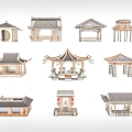 New Chinese Style Pavilion 3d model