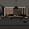 modern living room 3d model