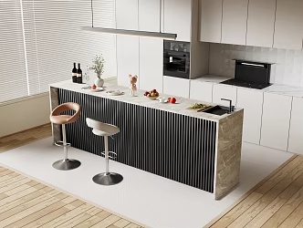 Western Kitchen Bar Nakajima Meal Guide Table and Chair 3d model