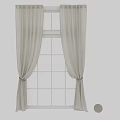 Light Colored Sheer Curtains With Tied Back Design For Window Interior Decoration