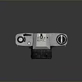 Vintage LEICA Camera With Black Silver Body And Large Retro Lens Design