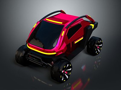 All Terrain Vehicle Toy Car Four-wheeler Beach Car Four-wheel Motorcycle Mountain Bike Off-road Mountain Bike 3d model