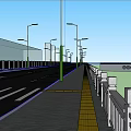 Well Designed Road Infrastructure With Crosswalk Directional Arrows Street Lamps And Guardrails