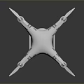 White Quadcopter Drone With Four Propellers Landing Gear And Sleek Design