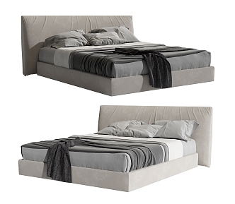 Double bed 3d model