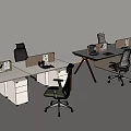 Modern Open Public Office Space With White Desks Green Chairs Computers And Storage Cabinets