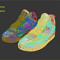Stylish White Black Red Blue Pink Accent Jordan Inspired Sneakers With Mesh Panels Breathable Structure