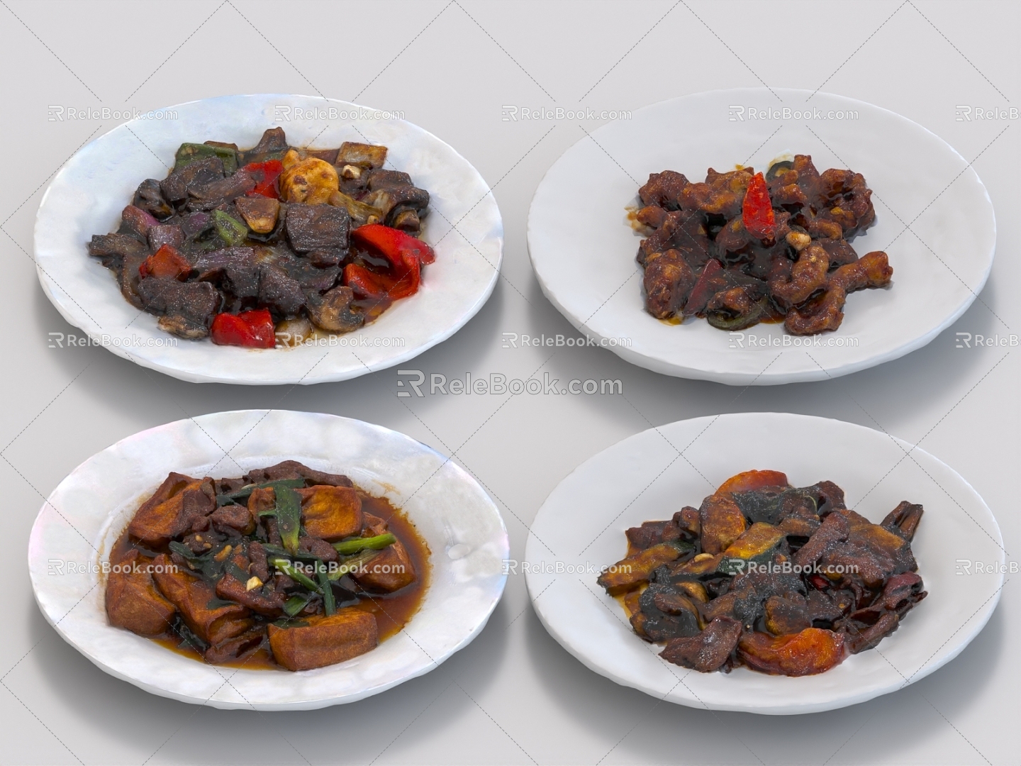 Food Cooked Food Chinese Food Sichuan Cuisine Hunan Cuisine Small Stir-fried Meat Braised Beef Small Stir-fried Beef model