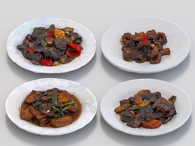 Food Cooked Food Chinese Food Sichuan Cuisine Hunan Cuisine Small Stir-fried Meat Braised Beef Small Stir-fried Beef model