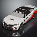Toyota TRD Race Car With Sahara Logo White Red Black Design