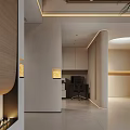 Modern Lounge Area Interior With Wooden Walls Large Windows Bookshelf Tables And Pendant Lights