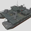 Detailed 3D Warship Model With Turrets Deck Antenna And Weapon Systems