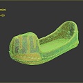 Modern Embroidered Shoes Shoes Ancient Shoes 3d model