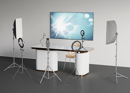 Live room Live room fill light TV 3d model