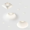Stylish Minimalist Modern Chandeliers Featuring Round Square White Interior Ceiling Lighting Design