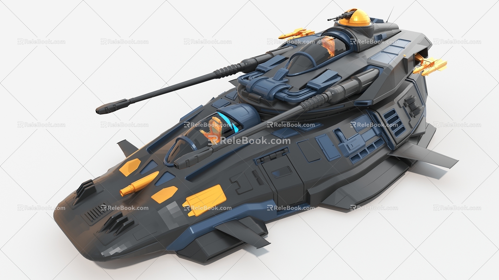 Spaceship Long-range Bomber Spaceship Warplane Science Fiction Spaceship 3d model