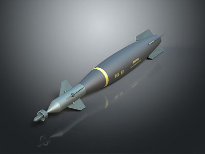 modern missile bomb airborne missile shipborne missile 3d model