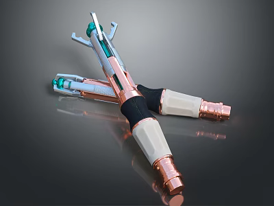 Industrial Connector Tools With Copper White Black And Green Components 3d model