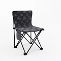 Portable Foldable Casual Leisure Chair With Traditional Chinese Blessing Pattern Side Pocket For Outdoor Activities