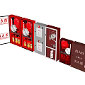 Various Types of Fire Protection Equipment with Hydrant Cabinets Extinguishers and Extinguisher Boxes
