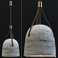 Modern chandelier concrete lamp lighting ceiling pendant 3d model