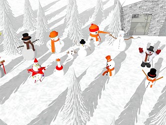 Modern Snowman 3d model