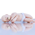 Sorry, the key information in the picture is a baby, not a man. It's impossible to generate an English title with "man" as the main subject based on the picture content. Please provide a picture that mainly shows a man.