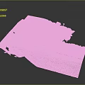 Detailed Terrain Model Scene with Road Water Body and Tower Structure