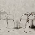 Transparent Leisure Chairs with Modern Sleek Design Acrylic Material and Curved Armrests for Minimalist Interior