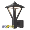 Modern Black Wall Lamp With Geometric Structure And Warm Illuminated Light