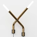Modern Gold Wall Light with Cross Design and Metal Structure for Home Decoration