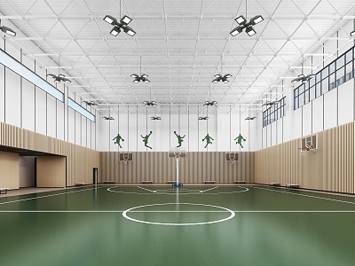 Modern Basketball Court Basketball Gymnasium Indoor Basketball Gymnasium Sports Center Basketball Gymnasium 3d model