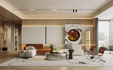 modern living room 3d model