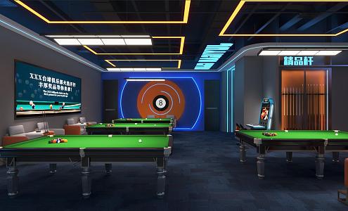 billiard hall billiard table billiard room billiard room 3d model